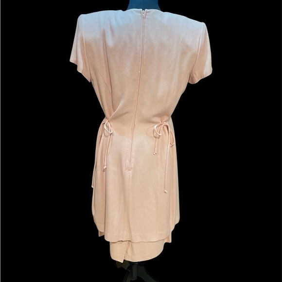 GORGEOUS J. TAYLOR LIGHT PINK DRESS QITH PEARL ACCENTS AND EMBROIDERY - Picture 2 of 3